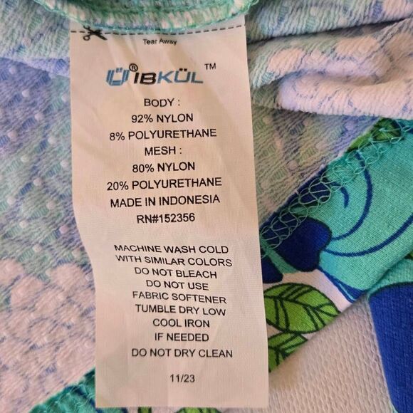 IBKUL Womens Athleisure Sun Protection Icefill Cooling Blue Print Long Sleeve Mo - Picture 9 of 10